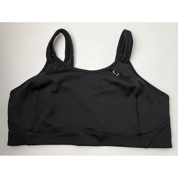 Moving Comfort 38D Black Sports Bra Wireless Unpadded Hook Close Athletic Sporty - Picture 1 of 5